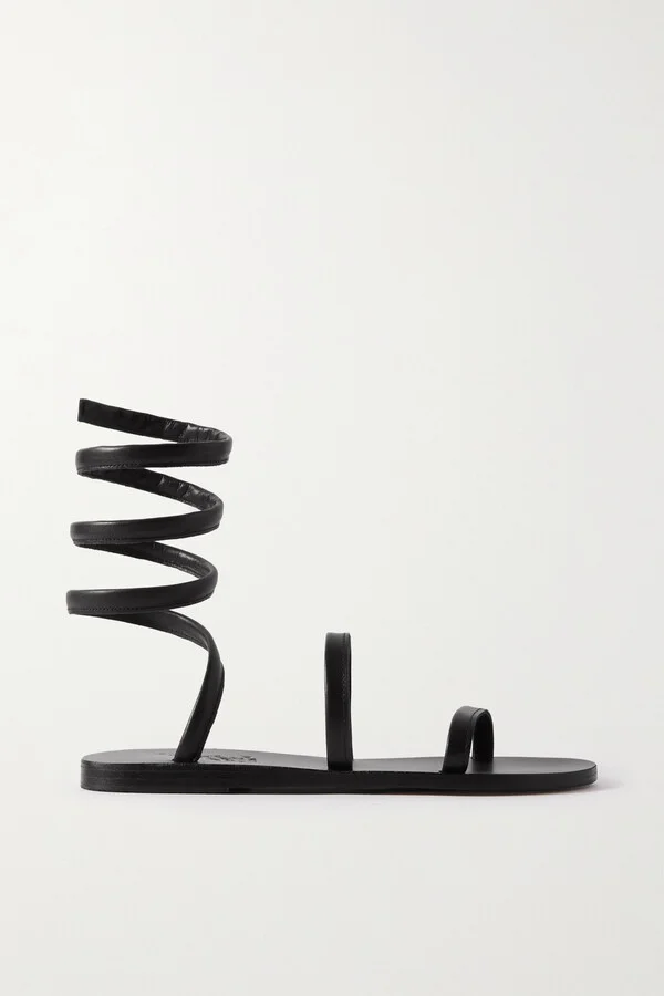 Ancient Greek Sandals - Ofis Leather Sandals - Black