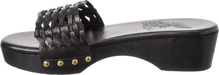 Ancient Greek Sandals Open Woven Leather Clog - Image 2