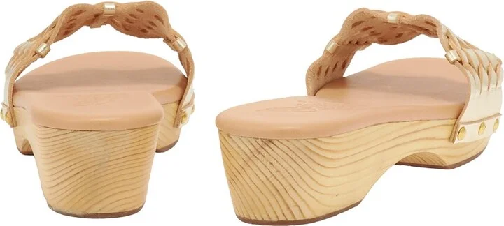 Ancient Greek Sandals Open Woven Leather Clog - Image 2