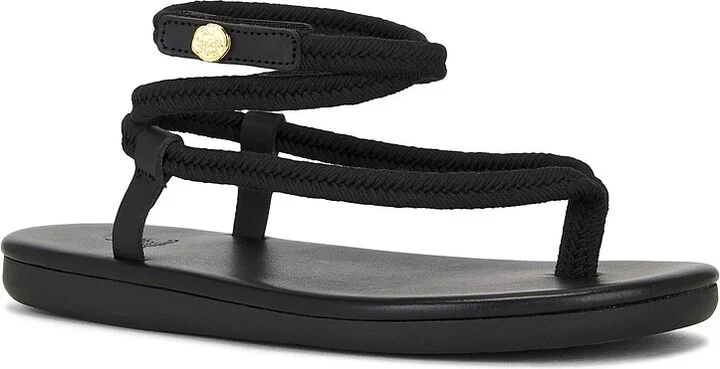 Ancient Greek Sandals Ormi Sandals in Black - Image 2