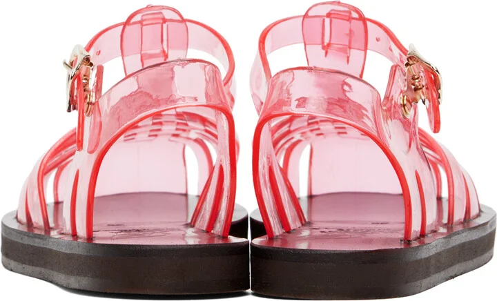 Ancient Greek Sandals Pink Homeria Jelly Sandals - Image 2