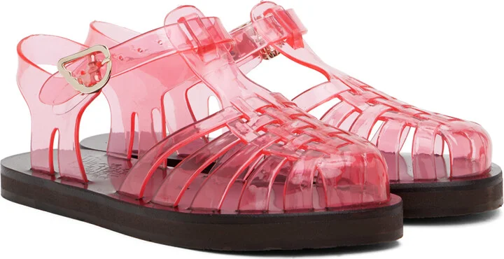 Ancient Greek Sandals Pink Homeria Jelly Sandals - Image 4