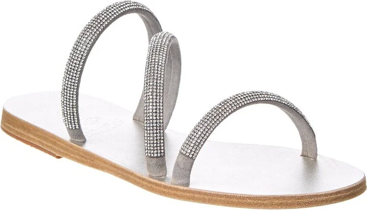 Ancient Greek Sandals Polytimi Diamante Suede Sandal