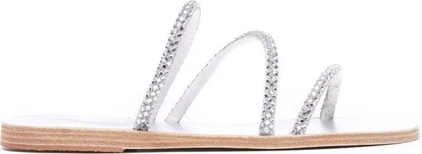 Ancient Greek Sandals Polytimi Embellished Slip-On Sandals