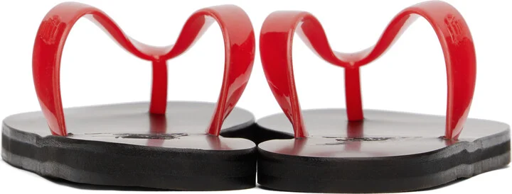 Ancient Greek Sandals Red Saionara Jelly Flip-Flops - Image 2