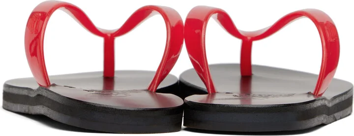 Ancient Greek Sandals Red Saionara Jelly Flip-Flops - Image 2
