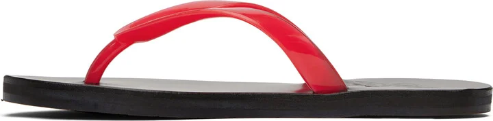 Ancient Greek Sandals Red Saionara Jelly Flip-Flops - Image 3