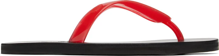 Ancient Greek Sandals Red Saionara Jelly Flip-Flops