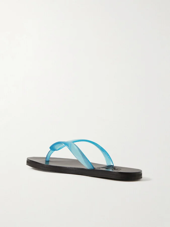 Ancient Greek Sandals - Saionara Jelly Pvc Flip Flops - Blue - Image 3