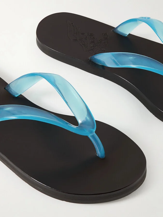 Ancient Greek Sandals - Saionara Jelly Pvc Flip Flops - Blue - Image 4