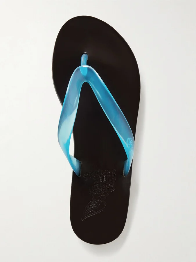 Ancient Greek Sandals - Saionara Jelly Pvc Flip Flops - Blue - Image 5
