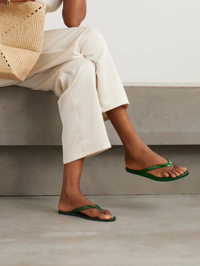 Ancient Greek Sandals - Saionara Jelly Pvc Flip Flops - Green - Image 2