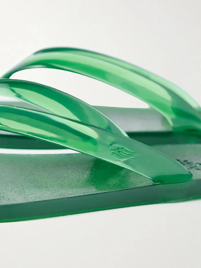 Ancient Greek Sandals - Saionara Jelly Pvc Flip Flops - Green - Image 4