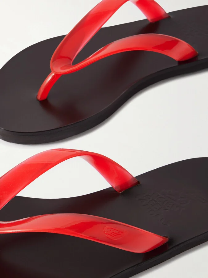 Ancient Greek Sandals - Saionara Jelly Pvc Flip Flops - Red - Image 4