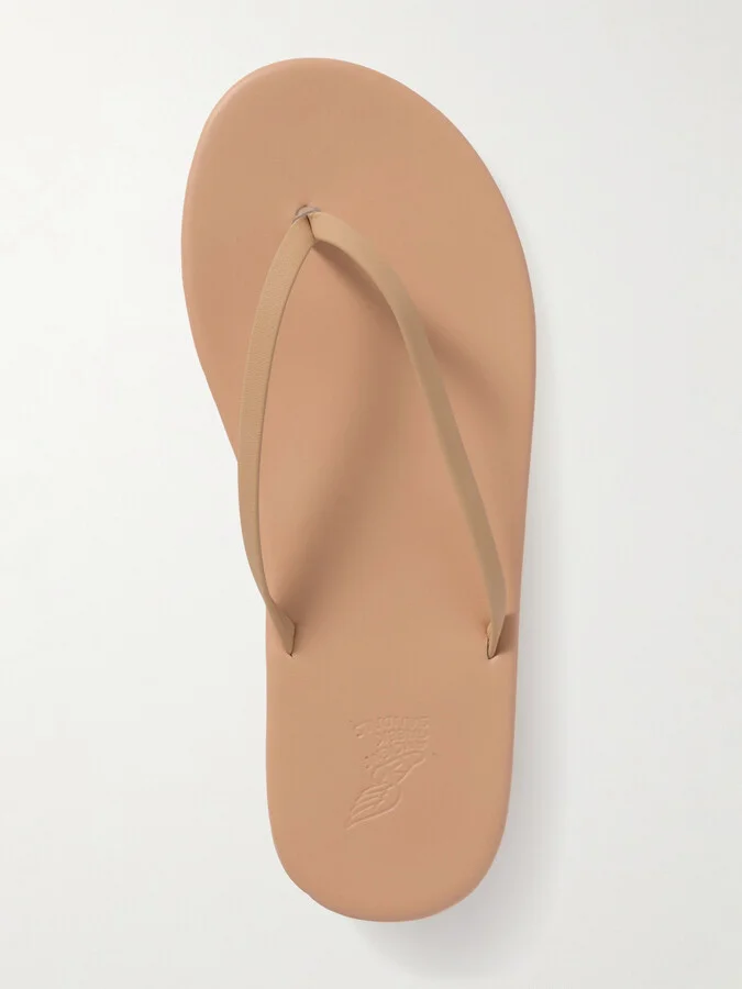 Ancient Greek Sandals - Saionara Leather Flip Flops - Brown - Image 5
