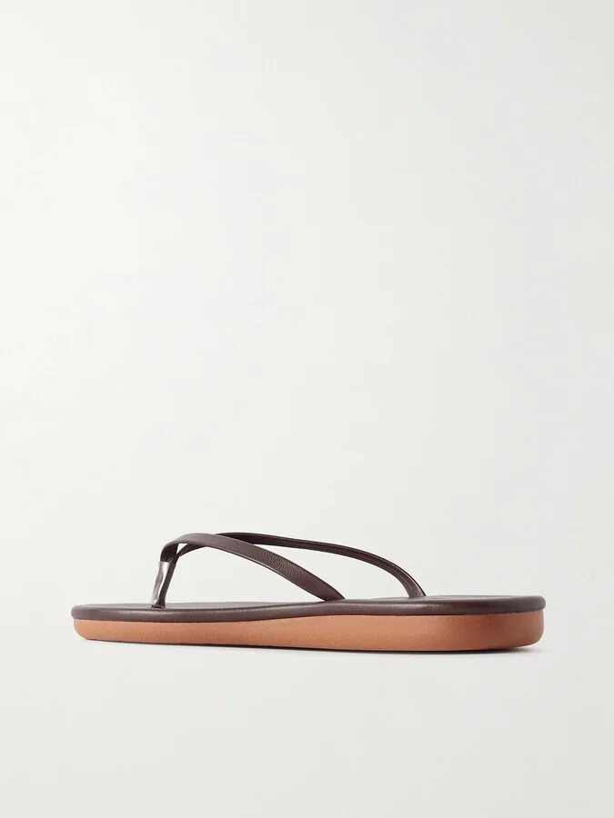 Ancient Greek Sandals - Saionara Leather Flip Flops - Brown - Image 3