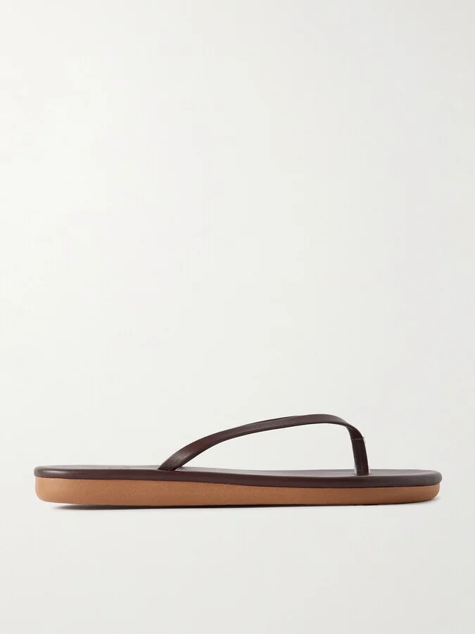 Ancient Greek Sandals - Saionara Leather Flip Flops - Brown