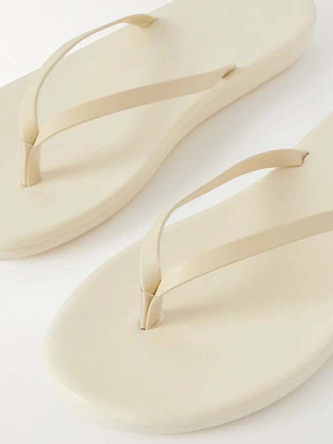 Ancient Greek Sandals - Saionara Leather Flip Flops - Off-white - Image 4