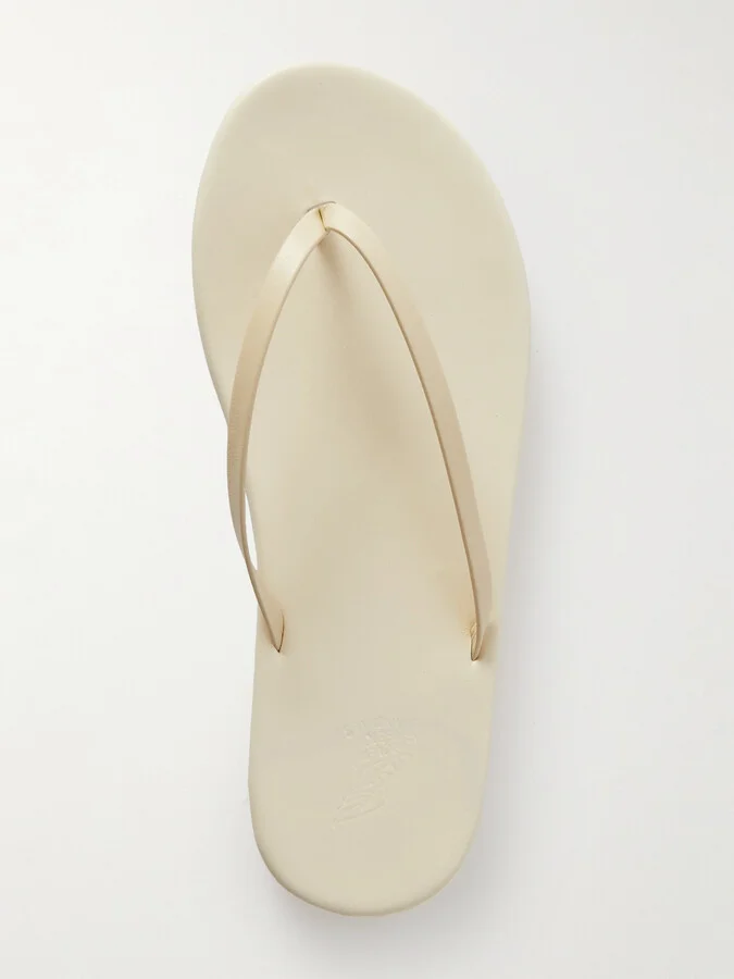 Ancient Greek Sandals - Saionara Leather Flip Flops - Off-white - Image 5