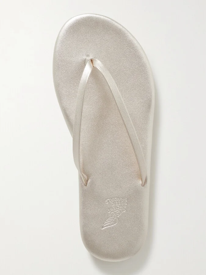 Ancient Greek Sandals - Saionara Metallic Leather Flip Flops - Gold