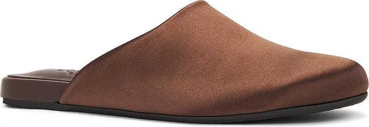 Ancient Greek Sandals Satin Slipper in Brown - Image 2