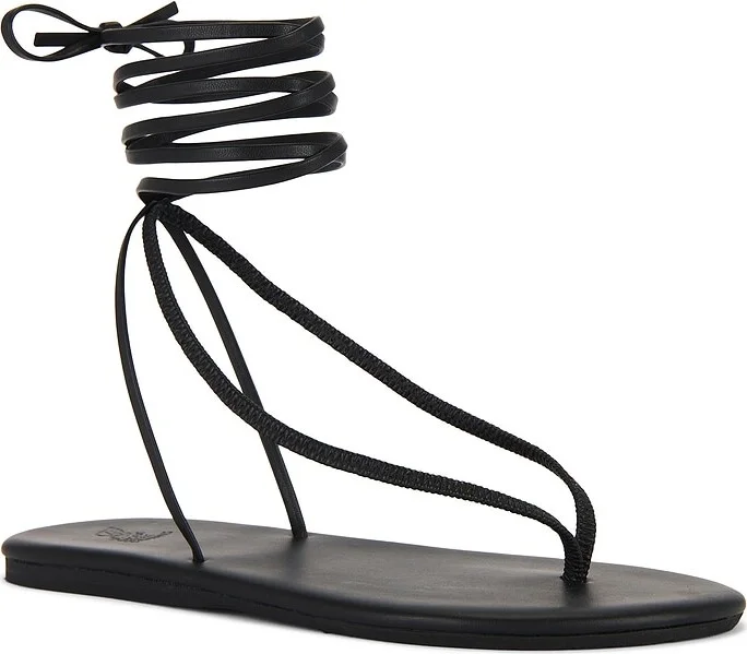 Ancient Greek Sandals Sfendoni Sandal in Black - Image 2