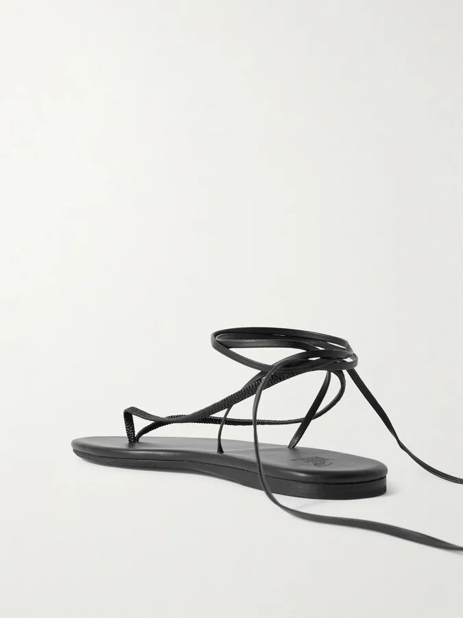 Ancient Greek Sandals - Sfendoni Sandals - Black - Image 3
