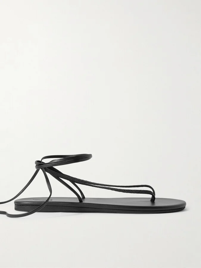 Ancient Greek Sandals - Sfendoni Sandals - Black