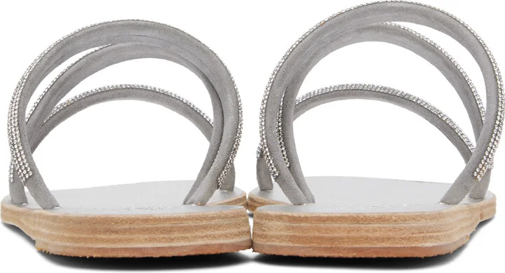 Ancient Greek Sandals Silver Polytimi Diamante Sandals - Image 2