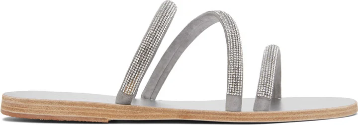 Ancient Greek Sandals Silver Polytimi Diamante Sandals
