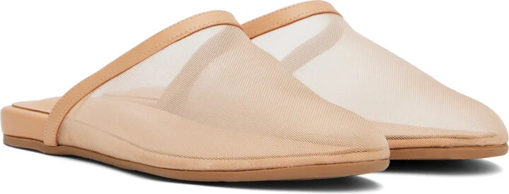 Ancient Greek Sandals Tan 'The Slipper' Mules - Image 4