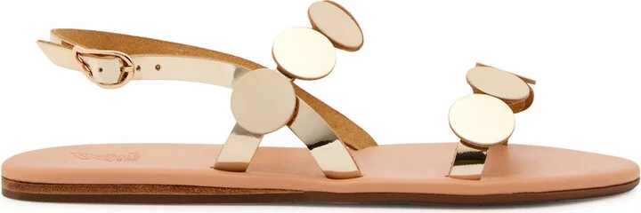 Ancient Greek Sandals Titania Metallic Leather Sandals