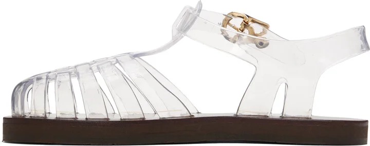 Ancient Greek Sandals Transparent Homeria Jelly Sandals - Image 3