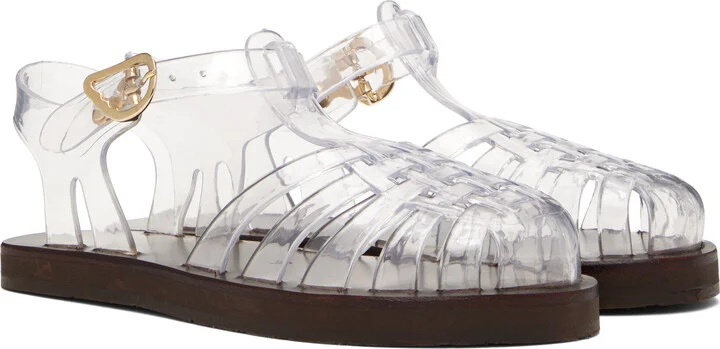 Ancient Greek Sandals Transparent Homeria Jelly Sandals - Image 4