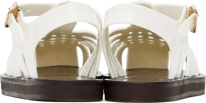 Ancient Greek Sandals White Homeria Jelly Sandals - Image 2