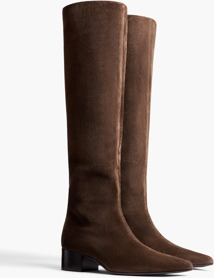 Andee Knee-High Boot in Ebano Suede - Image 2