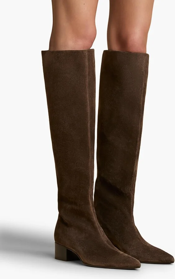 Andee Knee-High Boot in Ebano Suede - Image 5