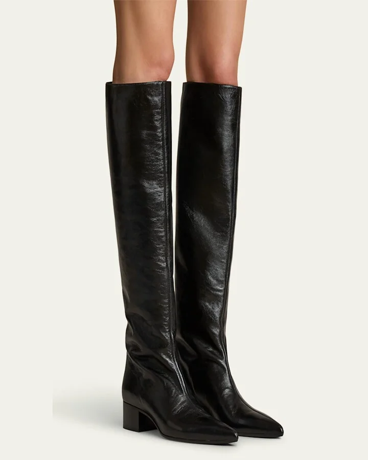 Andee Leather Knee Boots - Image 2