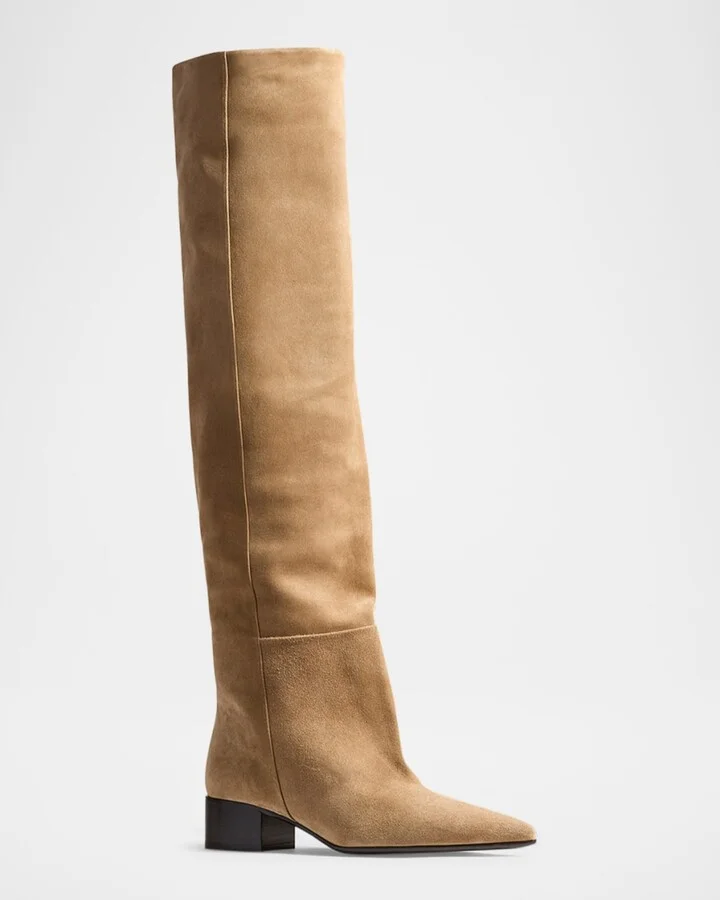 Andee Slouchy Knee-High Suede Boots - Image 5
