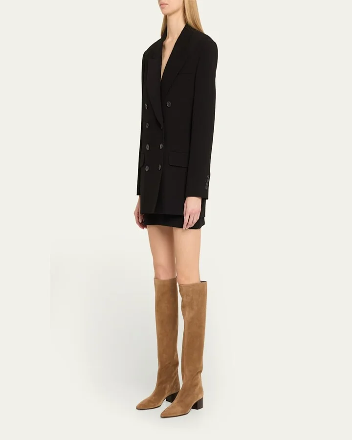 Andee Suede Knee Boots - Image 4