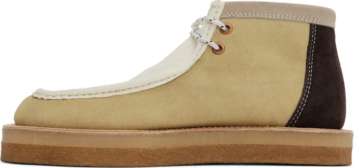Andersson Bell White & Beige Credose Desert Boots - Image 3