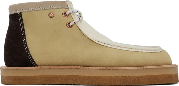 Andersson Bell White & Beige Credose Desert Boots
