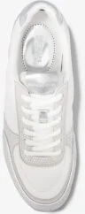 Andi Embellished Quilted Leather and Metallic Trainer - Image 2