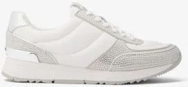 Andi Embellished Quilted Leather and Metallic Trainer - Image 4