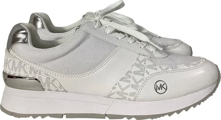 Andi Trainer in Bright White Faux Leather
