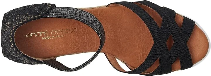 Andre Assous Adin Women's Wedge Shoes Black : 11 M, Leather - Image 2