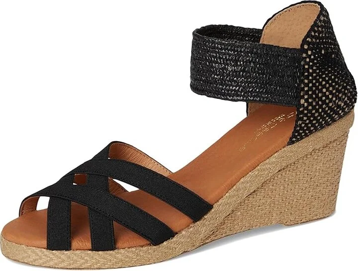 Andre Assous Adin Women's Wedge Shoes Black : 11 M, Leather - Image 5