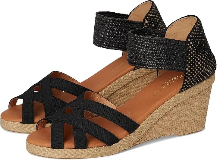 Andre Assous Adin Women's Wedge Shoes Black : 11 M, Leather