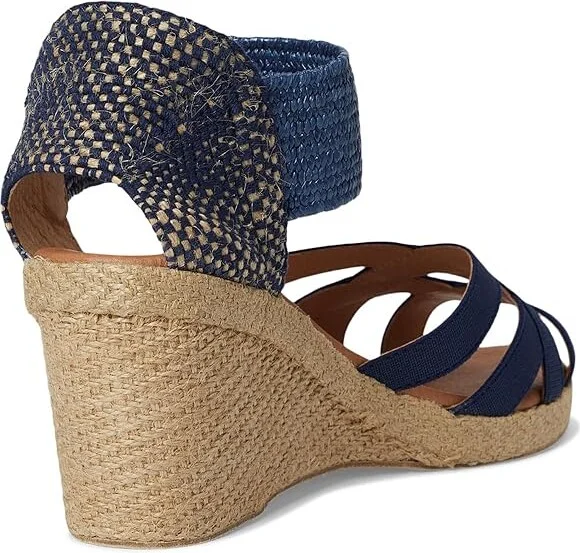 Andre Assous Adin Women's Wedge Shoes Navy : 10 M, Leather - Image 4