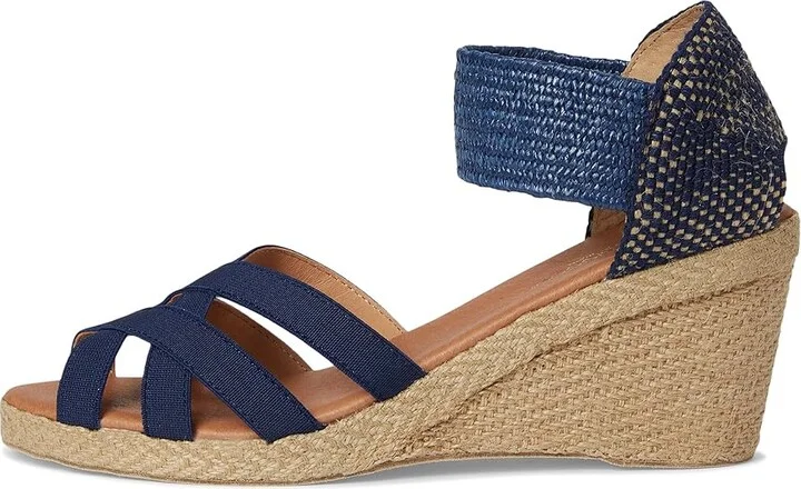 Andre Assous Adin Women's Wedge Shoes Navy : 10 M, Leather - Image 6